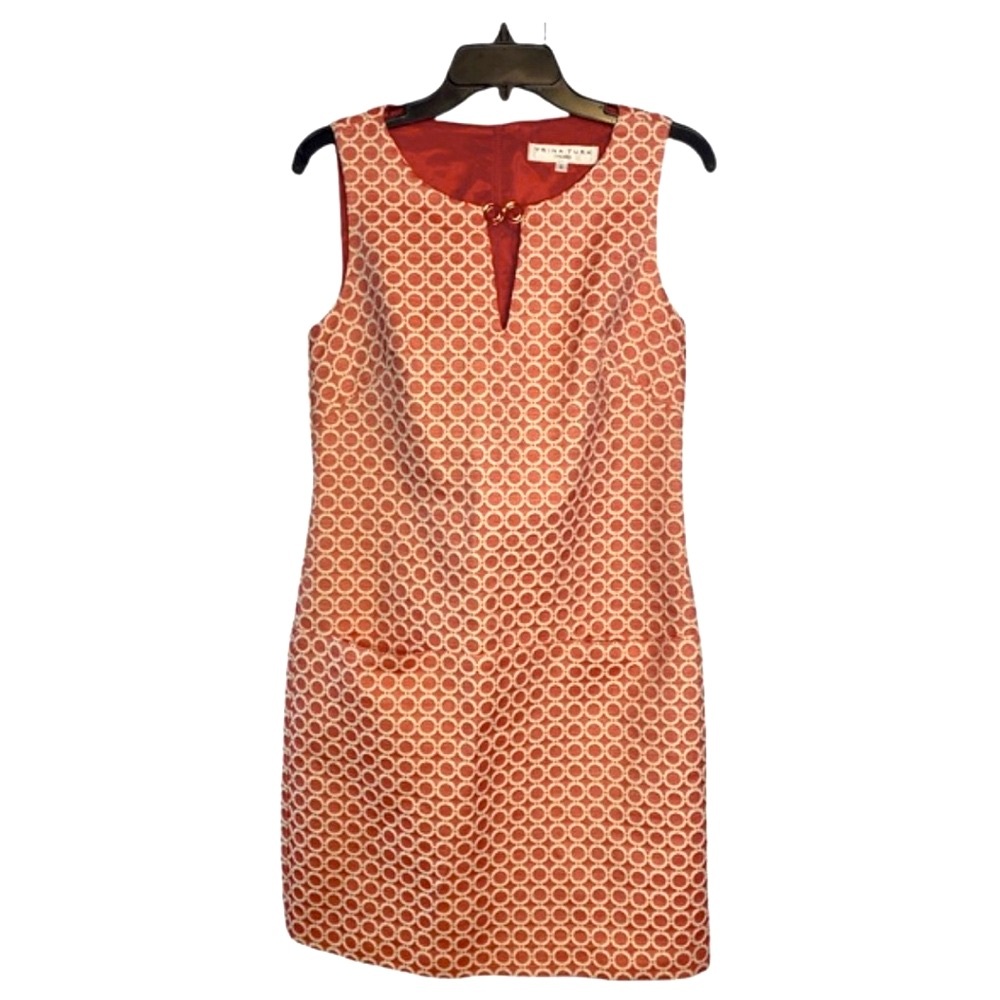 Trina Turk Red Geometric Print Sheath
Dress Beaded Neckline, Church, cocktail-6